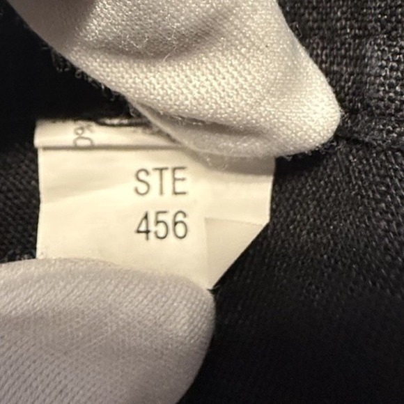 Zara Black Linen Blend High Waisted Wide Leg Trousers XL Resortwear Chic ‎ 82-03 - Picture 11 of 11